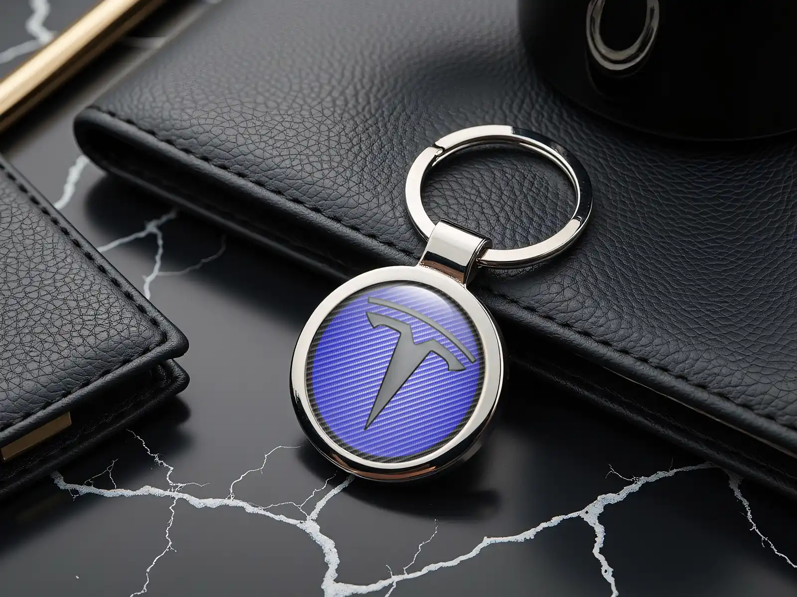 Tesla Llaveros Personalizados Logo Premium Metal